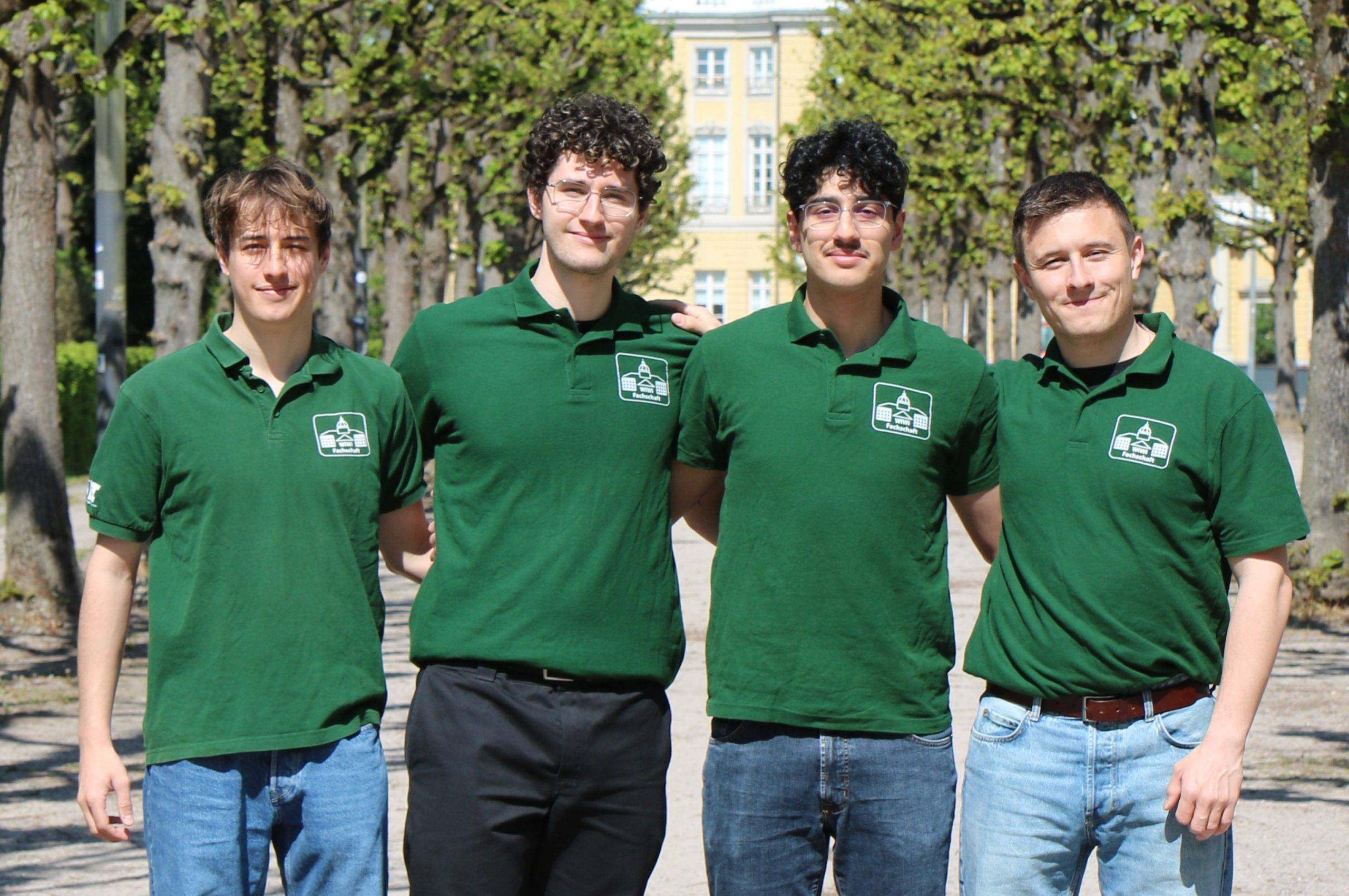 Theo Krumm, Luis Scherer, Jaschar Rezazadeh und Samuel Bechler